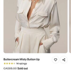 JLUXLABEL Buttercream Button Down Shirt